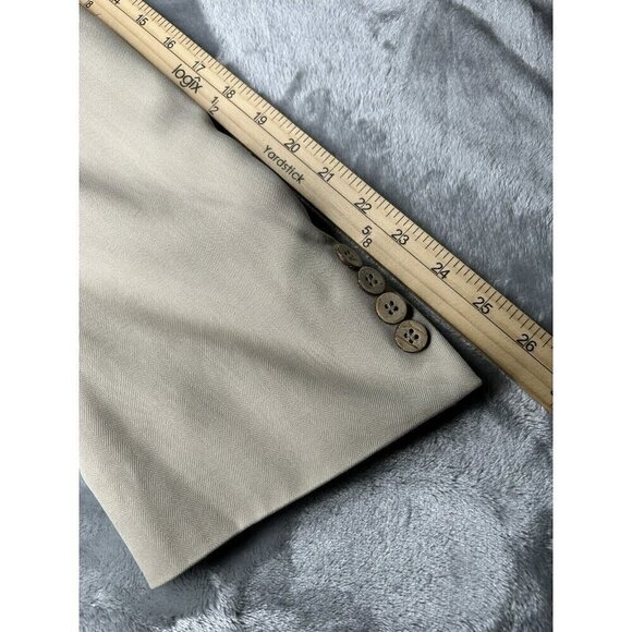 Joseph & Feiss SILK Blazer Mens 48 Long Beige Lined Sport Coat Jacket 3 Button - Picture 15 of 16